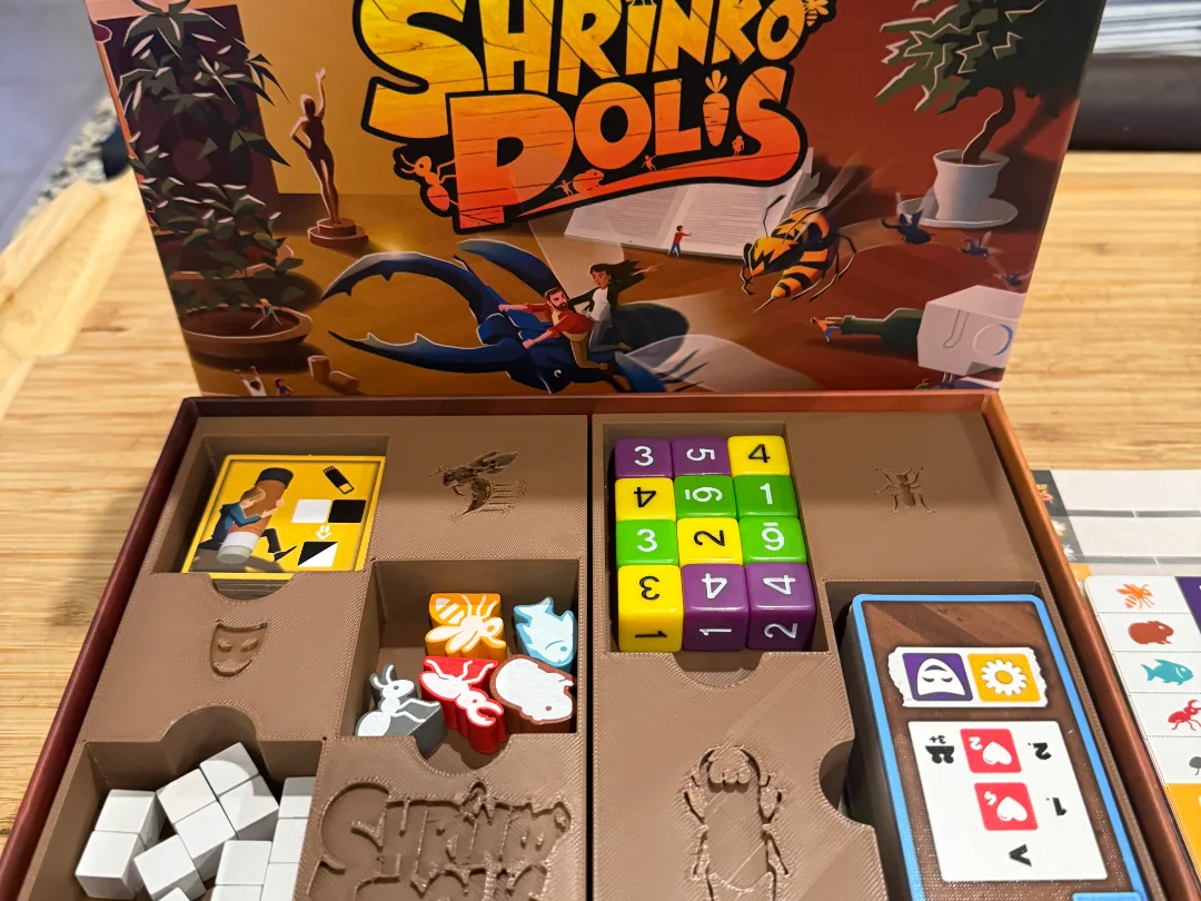 Shrinkopolis Board Game Insert