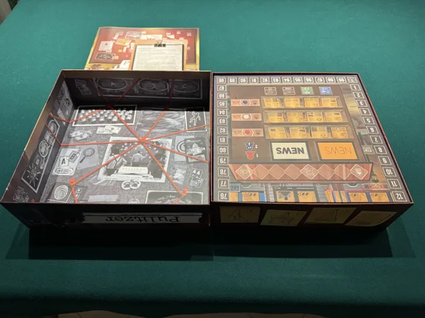 Tranjis Pulitzer board game insert with expansion/promo