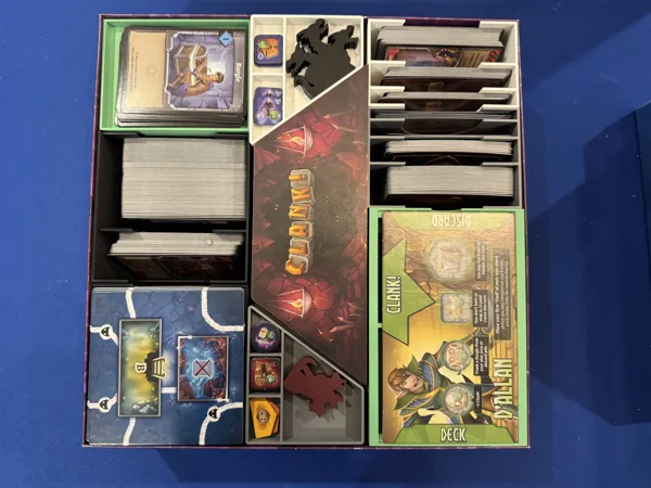 Clank! Catacombs insert/organizer - also holds Adventuring Party, Lairs and Lost Chambers, and Underworld