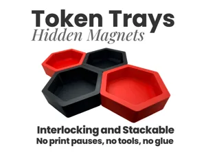 Magnetized Board Game Token Cups