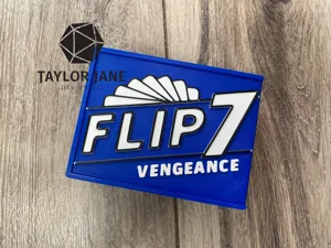 Flip 7 with a Vengeance compatible compact travel box