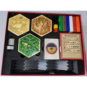 Settlers of Catan Insert (4th Edition - 2007) - works with Sleeved Cards!