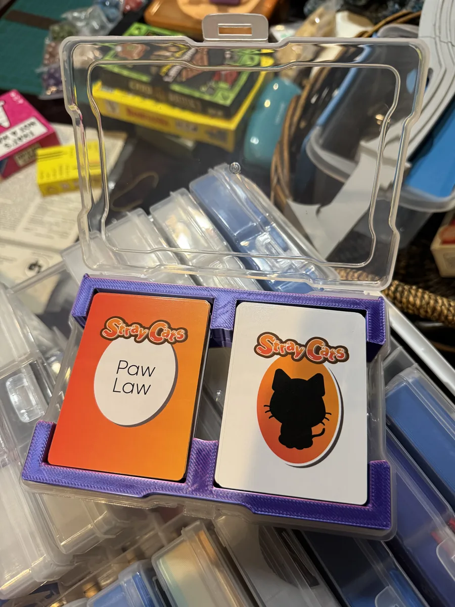 Stray Cats card game photo caddy instert