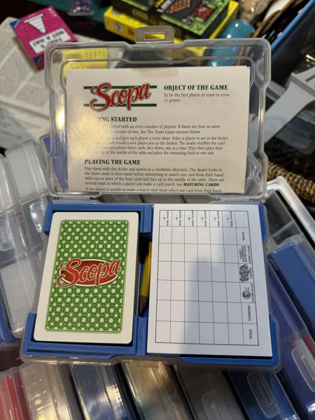 Scopa card game photocaddy insert