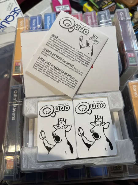 Quao card game photocaddy insert