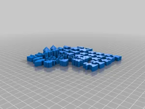 RifRaf 3D Carcassonne Full Meeple Set -Reduced size