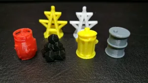 Power Grid boardgame Resources and Pawns