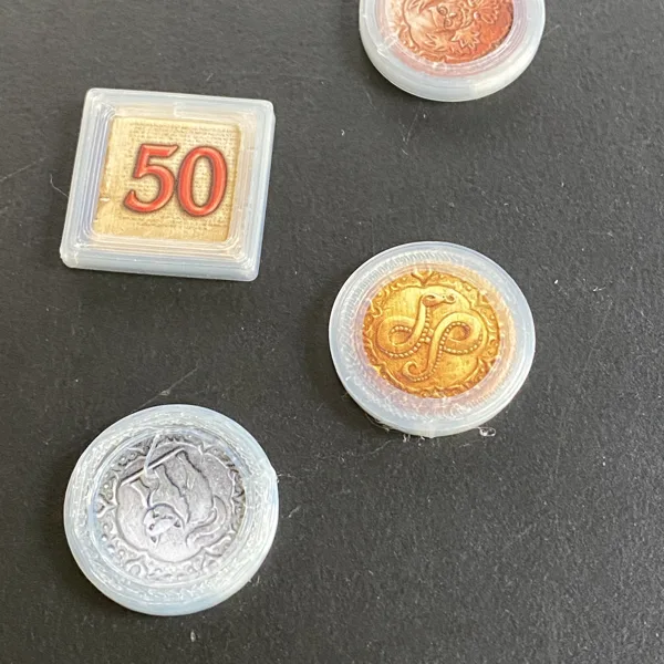 Token Cases for Quacks of Quedlinburg Witch Pennies and Scoring Markers