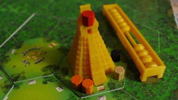 Temple pieces for the board game Tikal