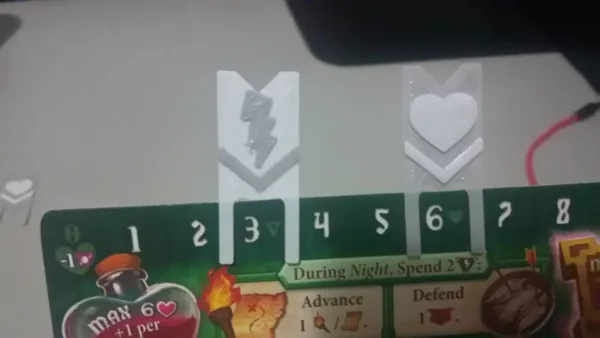 Max health/power marker - Tiny Epic Quest