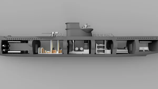 Uboot Boardgame with Interior