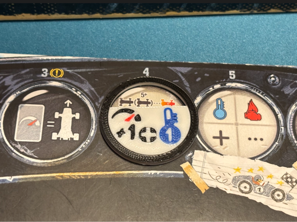 Ficha último/penúltimo juego de mesa "Heat"