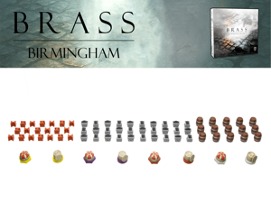 Brass: Birmingham/ Lancashire resource tokens