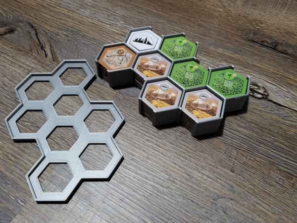 Terraforming Mars Hex Tiles Holder With Lid