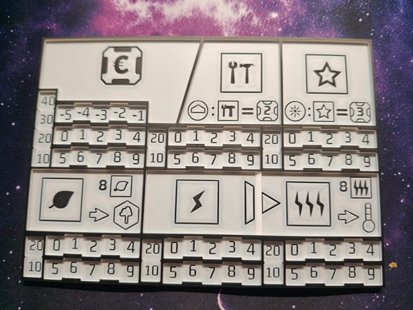 Terraforming Mars Player Tray 3mm thick