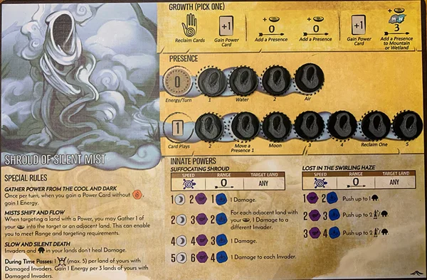 Spirit Island 2 color Shroud of Silent Mist presence token