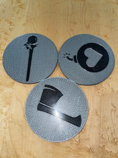 Gloomhaven Jaws of the Lion Drink Inlay Coasters (single extruder)