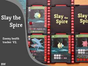 Slay the Spire board game, enemy health tracker