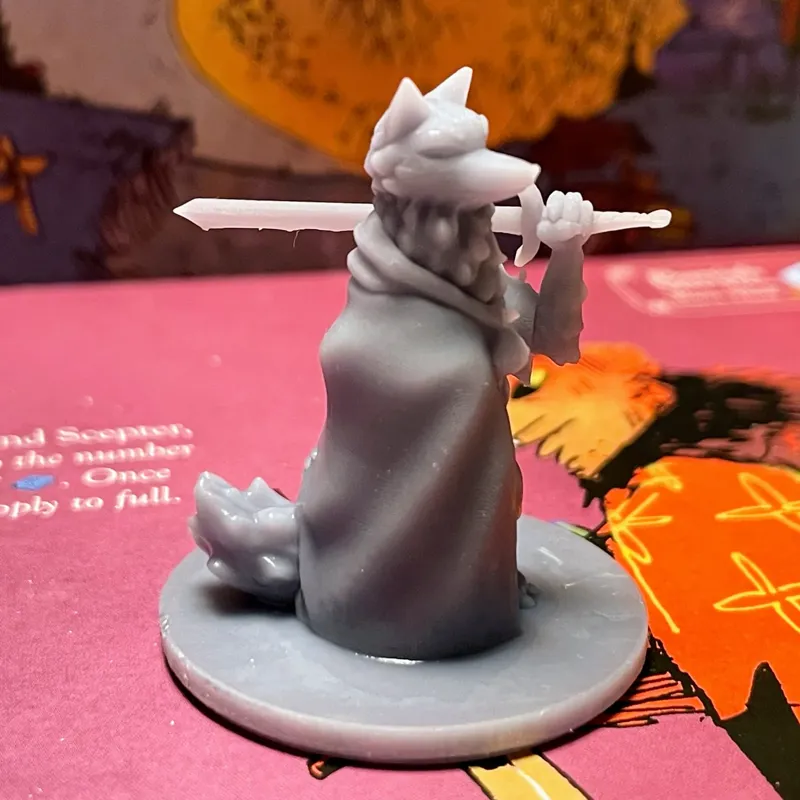 Unpainted, still has a complete sword