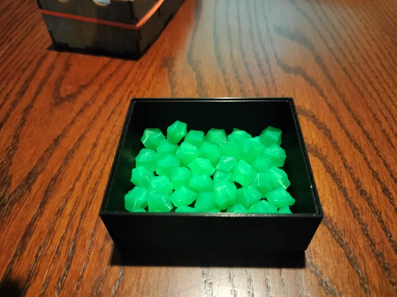 Printed these in green to count as 5 damage each on NPCs.