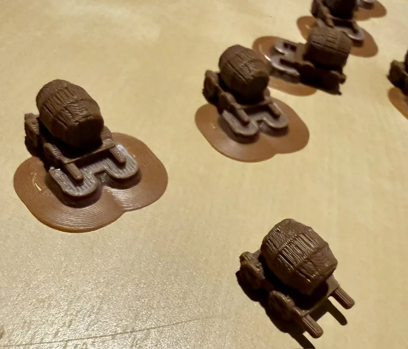 0.4 hotend, printed in Bambu Lab Basic PLA - Cocoa Brown with supports. Used their Support for PLA/PETG on interface layer
