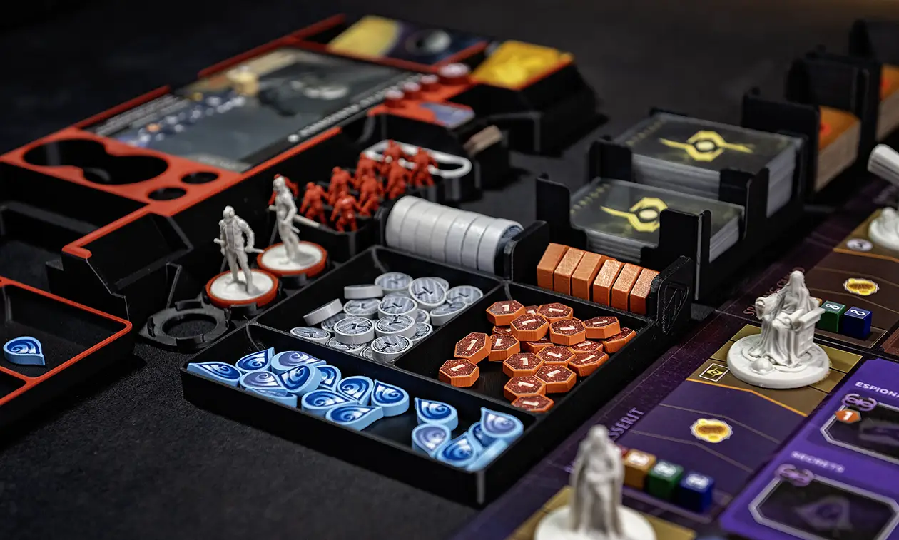 Dune: Imperium game with PlayMode Deluxe Organizer trays