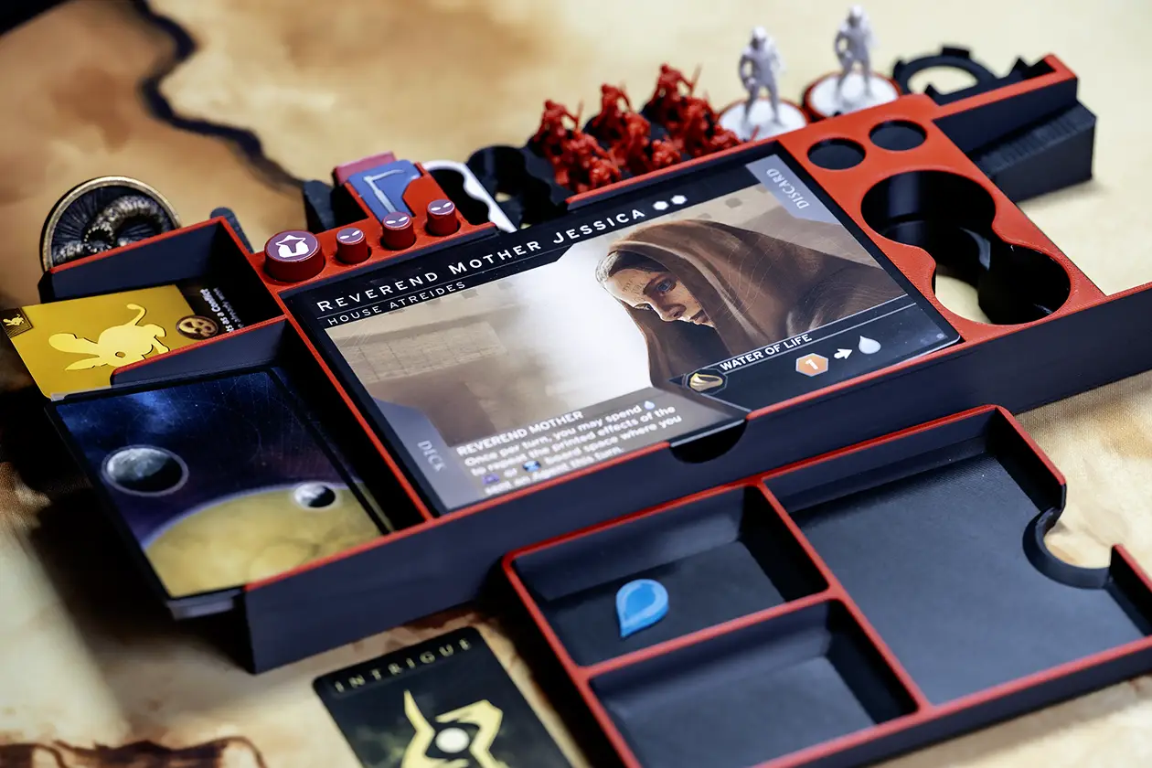 PlayMode Red Dashboard in Uprising game as Reverend Mother Jessica