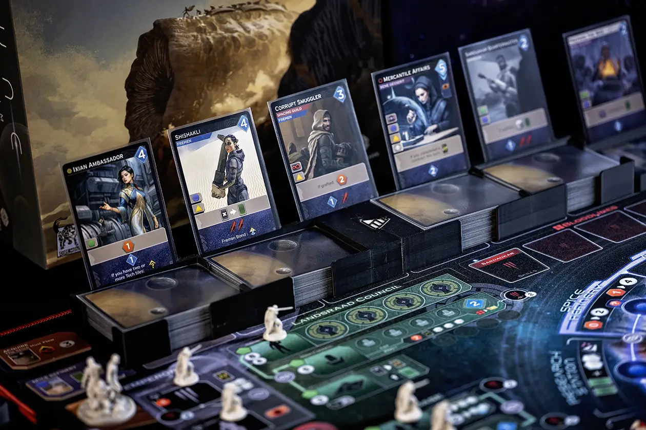 Imperium Row card holders with full base game, Bloodlines and Immortality sleeved in Premium Sleeves