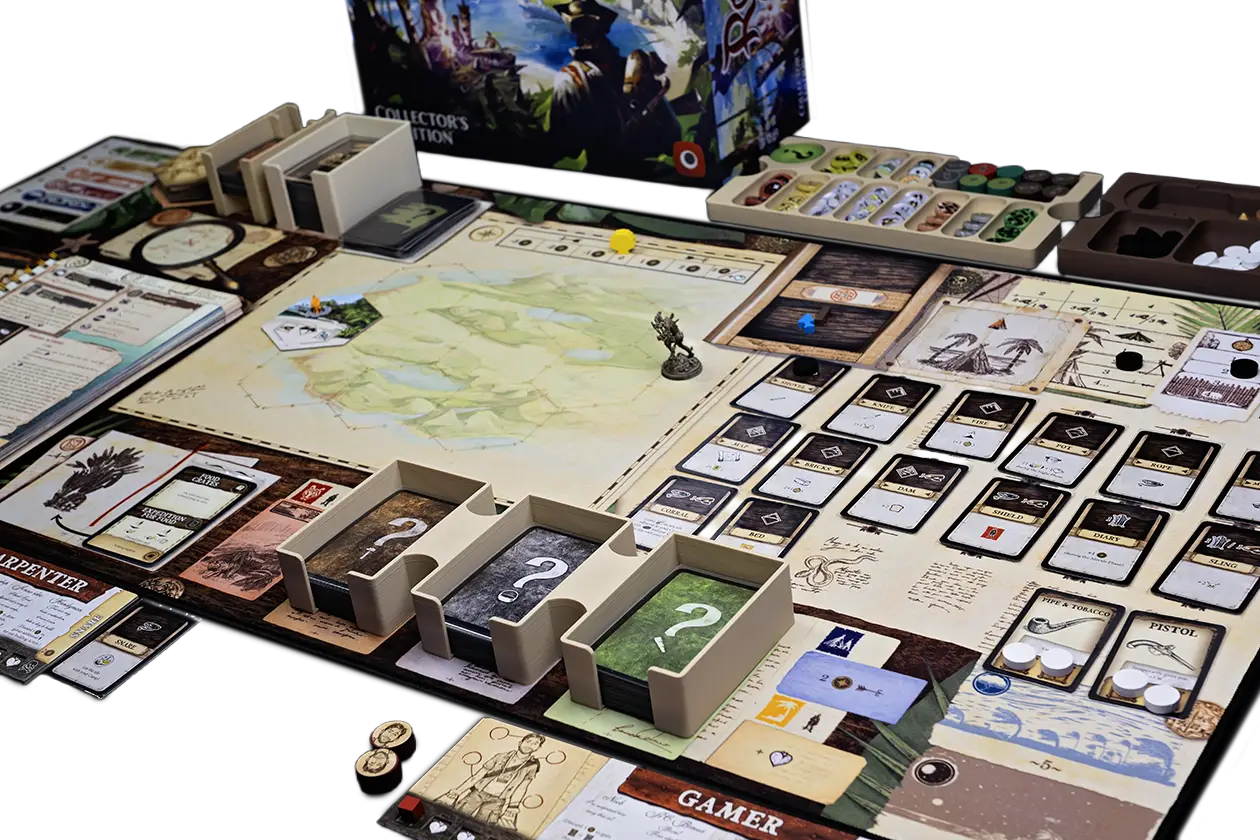 Robinson Crusoe - Game layout with 3D printed insert