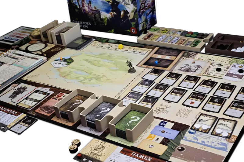 Robinson Crusoe - Game layout with 3D printed insert
