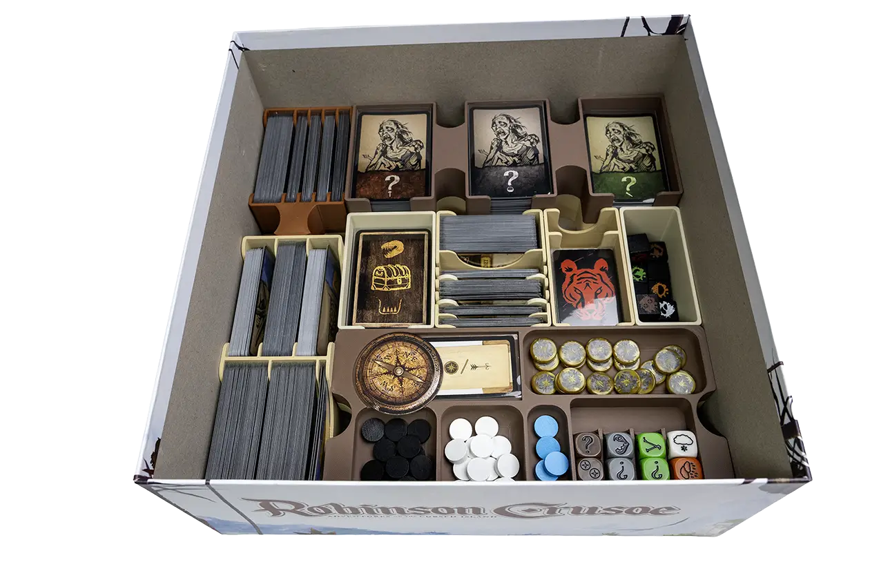 Some trays that go on the game board or kept nearby
