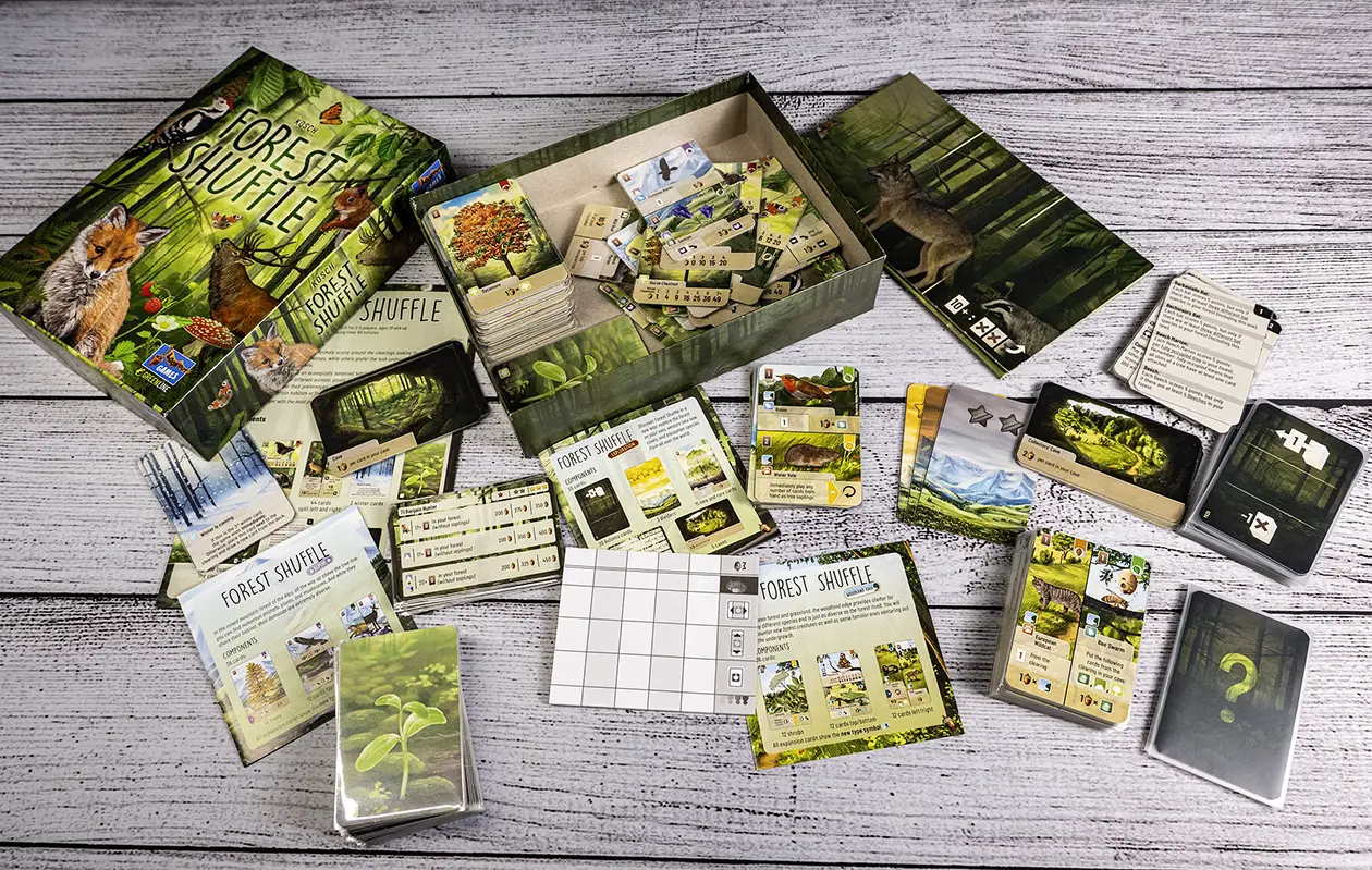 Forest Shuffle contents with all expansions