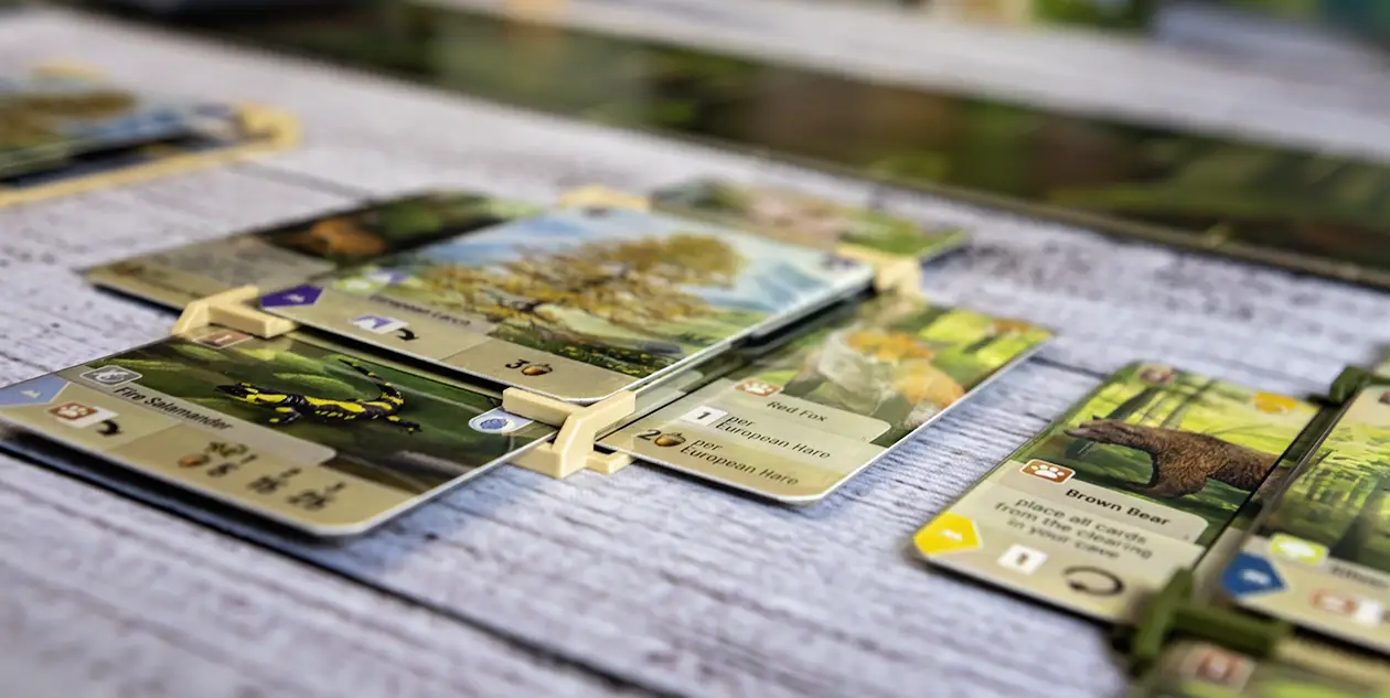Tree Tray side view - all cards lifted by the tray
