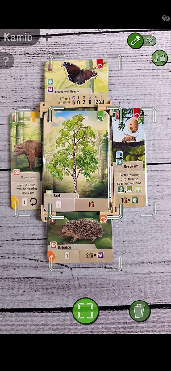 Forest Shuffle Smart Counter - Taking a photo of a tree