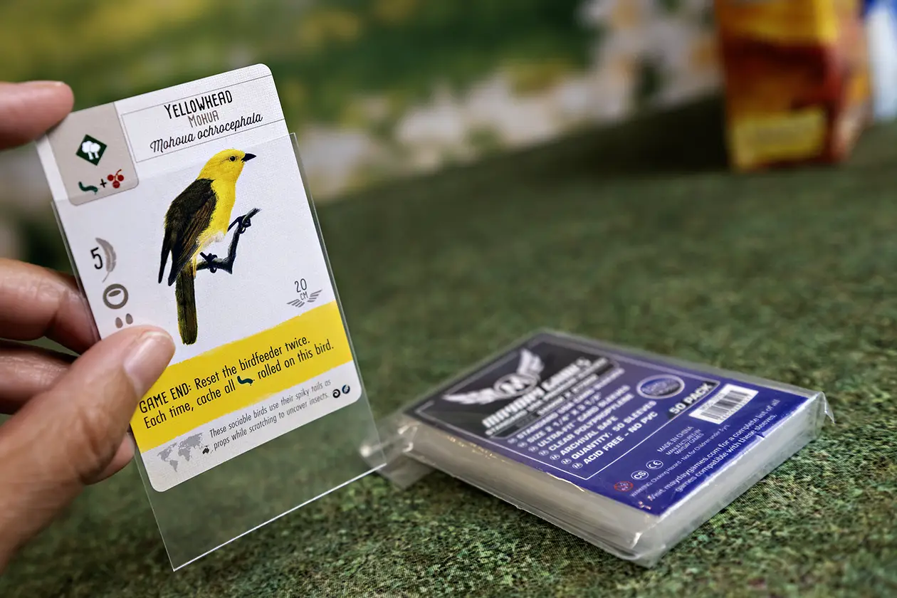 Sleeving Wingspan cards