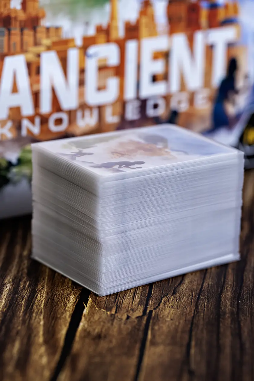 Ancient Knowledge cards sleeved in Gamegenic Matte.