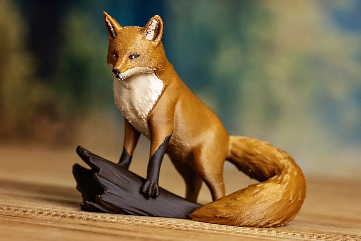 Fox colored 3d print