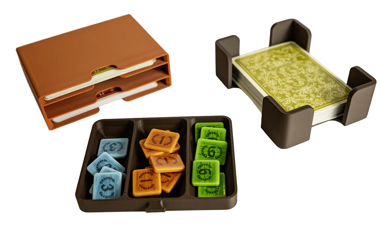 With cards and components