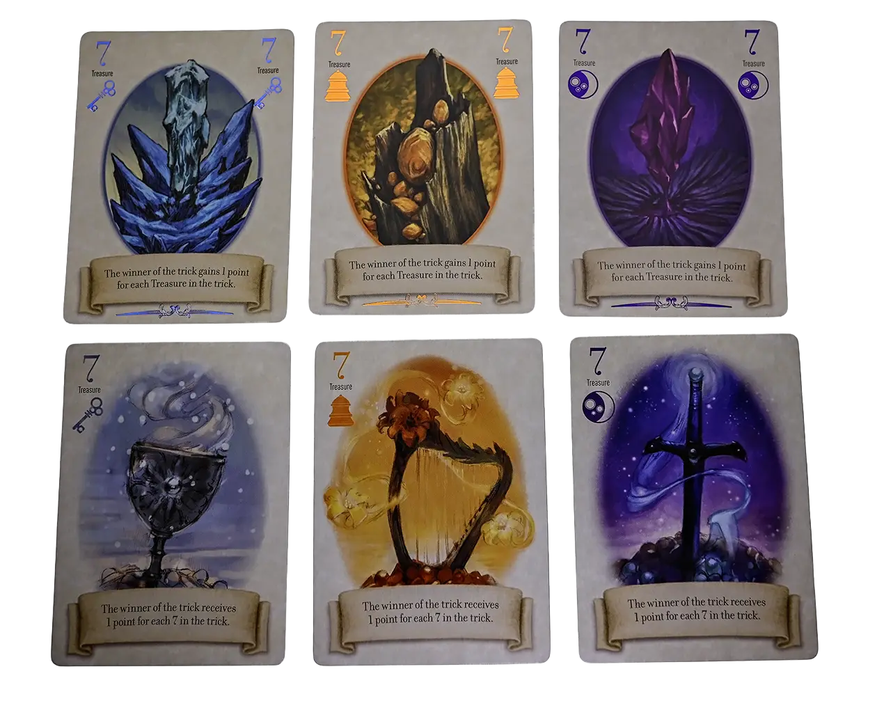 7 - Treasure cards comparison